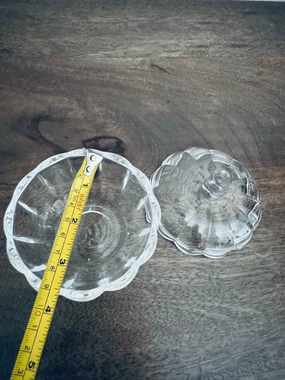Pumpkin Crystal Glass Lidded Candy Jar Decor